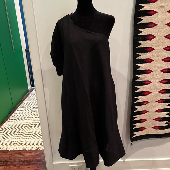 Never worn Odile one shoulder heavy linen dresses size M - Picture 2 of 5